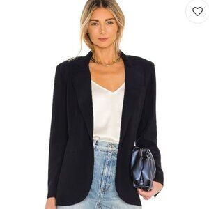 Norma Kamali Single Breasted Jersey Blazer Jacket Sz S